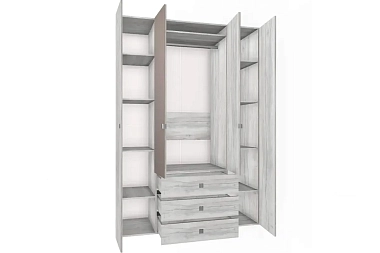 Шкаф для одежды и белья Neo 555 (Дуб Шавиниган/Антрацит)