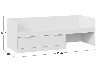 Кровать комбинированная Марли 80х200 Тип 1 (Белый)
