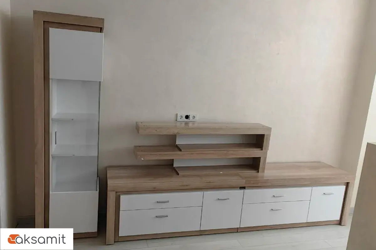 Шкаф-витрина Люмен 5 белый снег глянец