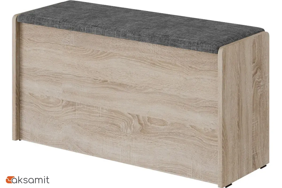 Пуф Чикаго Тип 2 (Дуб сонома / Ткань серая)