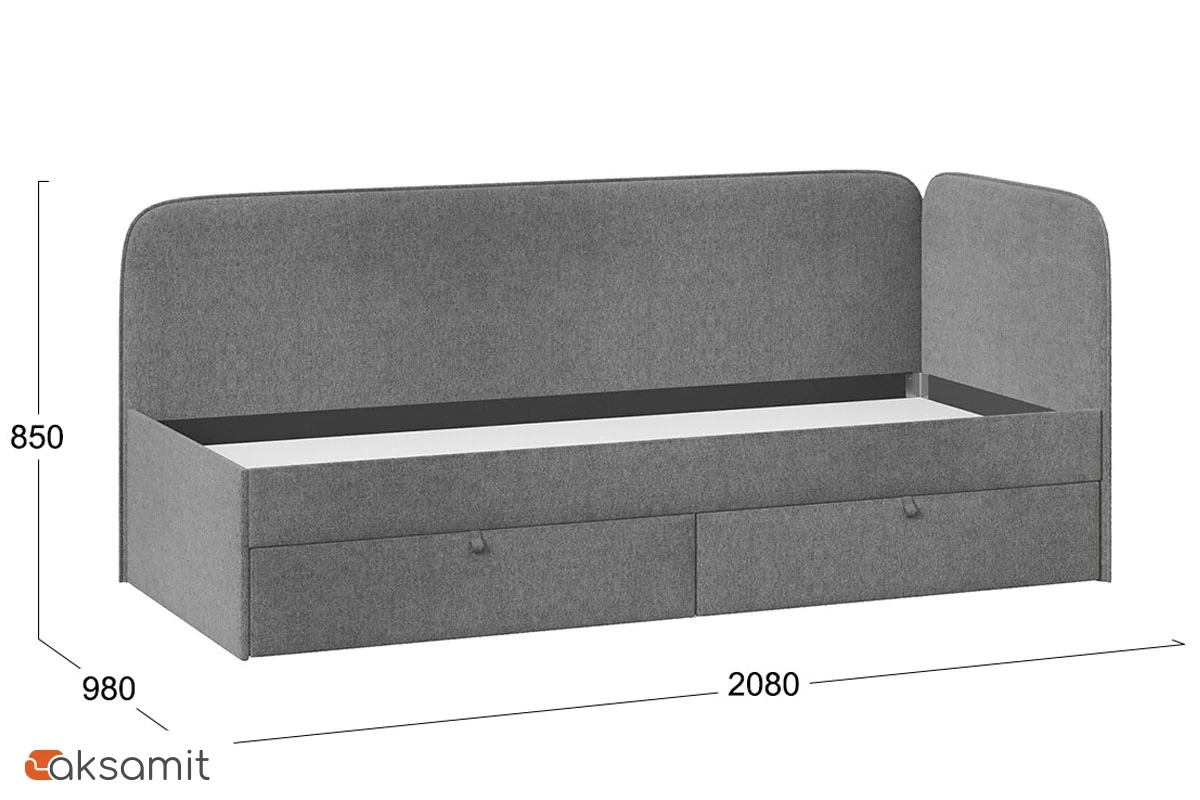 Кровать Молли с мягкой обивкой Тип 1 90х200 (Микровелюр/Scandi Graphite 22) Кровать Молли с мягкой обивкой Тип 1 90х200 (Микровелюр/Scandi Graphite 22)