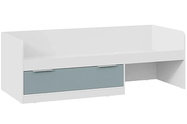 Кровать комбинированная Марли Тип 1 80х200 (Белый/Серо-голубой)