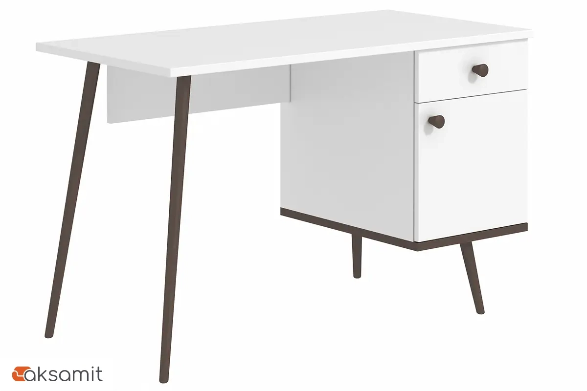 Тумба универсальная Art design-4 (Орех темный/Белый глянец)