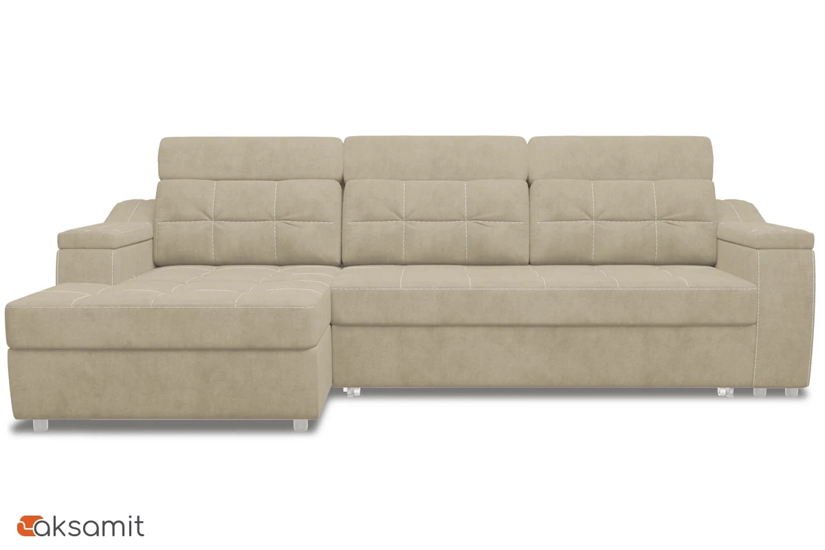 Угловой диван Бруно New ДКУ-О Napoli Латте