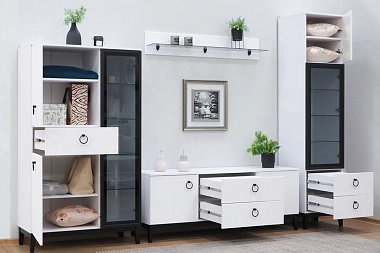 Гостиная Шарлиз (Белое сияние/Белый снег)