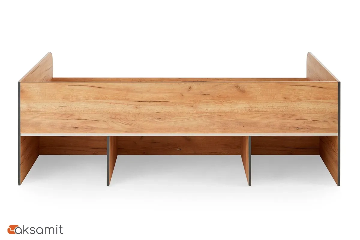 Кровать комбинированная Хилтон 90х200 Тип 1 (Дуб Крафт Золотой/Белый матовый)