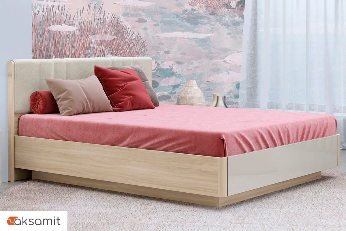 Кровать КР-4013-СЯ-КГ-В с ПМ 160х200 (Снежный Ясень/Кашемир Глянцевый/Велюр) Кровать КР-4013-СЯ-КГ-В с ПМ 160х200 (Снежный Ясень/Кашемир Глянцевый/Велюр)