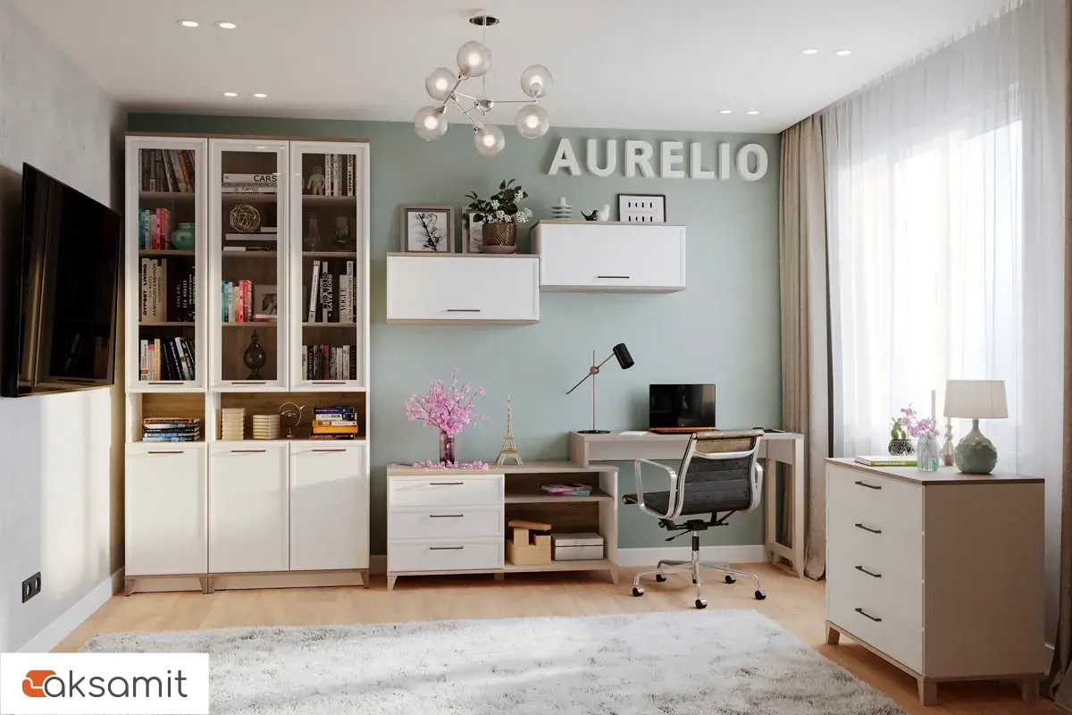 Комод Aurelio 6 (Белый/Блеквуд Сатиновый) Комод Aurelio 6 (Белый/Блеквуд Сатиновый)