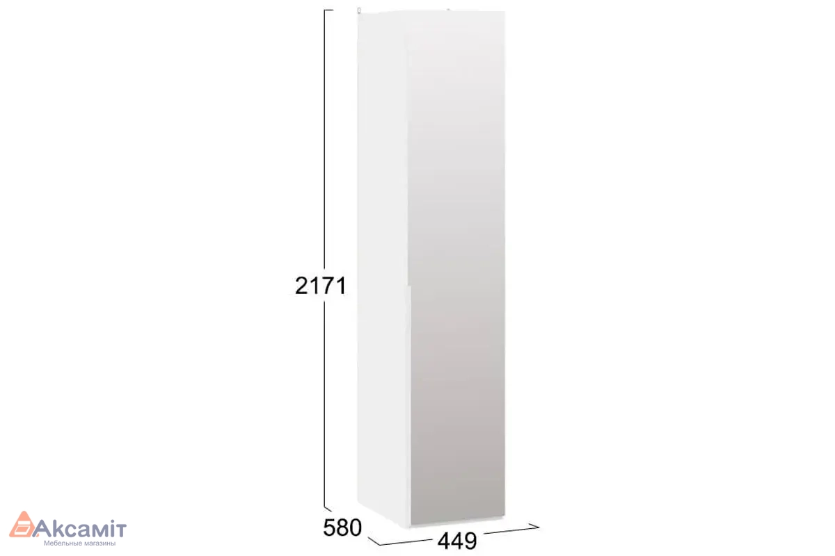 Шкаф для белья Порто СМ-393.07.002 (580) (Белый жемчуг)