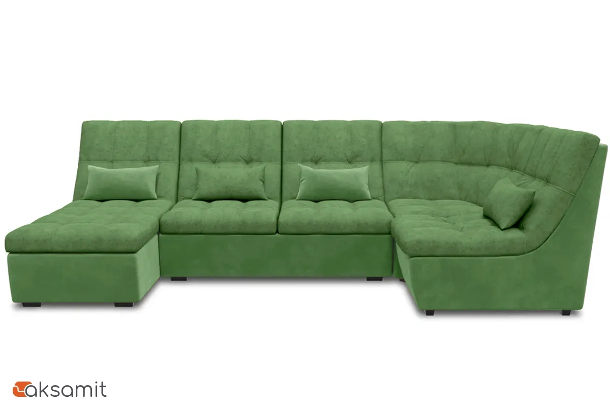 Угловой диван София 2 ДКУ 3Т латы Небби 245 Салатовый