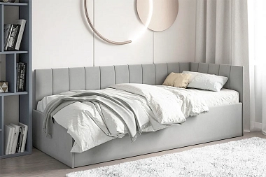 Кровать Мика с ПМ 90х200 универсальная Newtone Light GREY