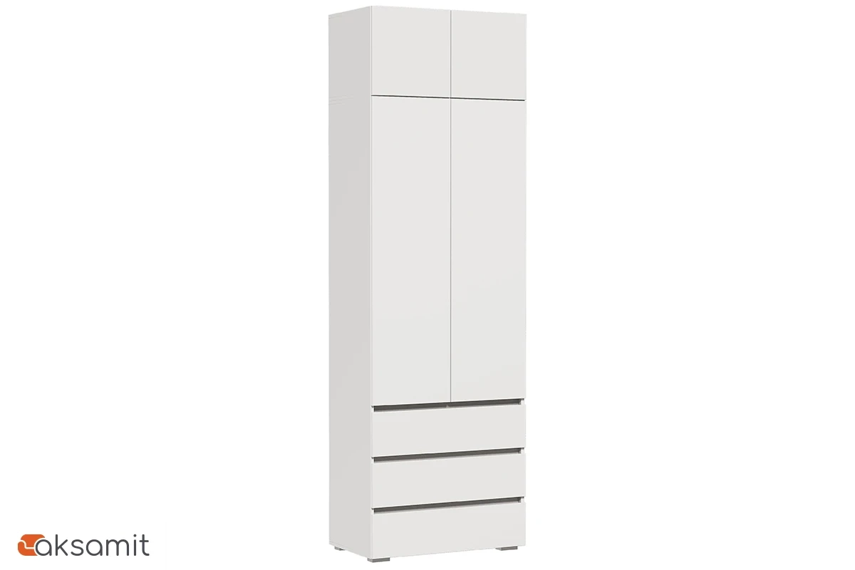 Шкаф с антресолью 2-створчатый Веста (Белый)