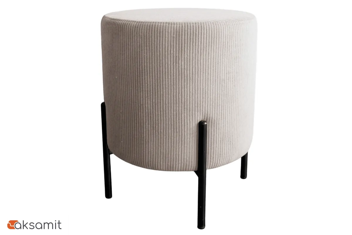 Пуф Gloria Круглый Linea Media (Светло-бежевый)