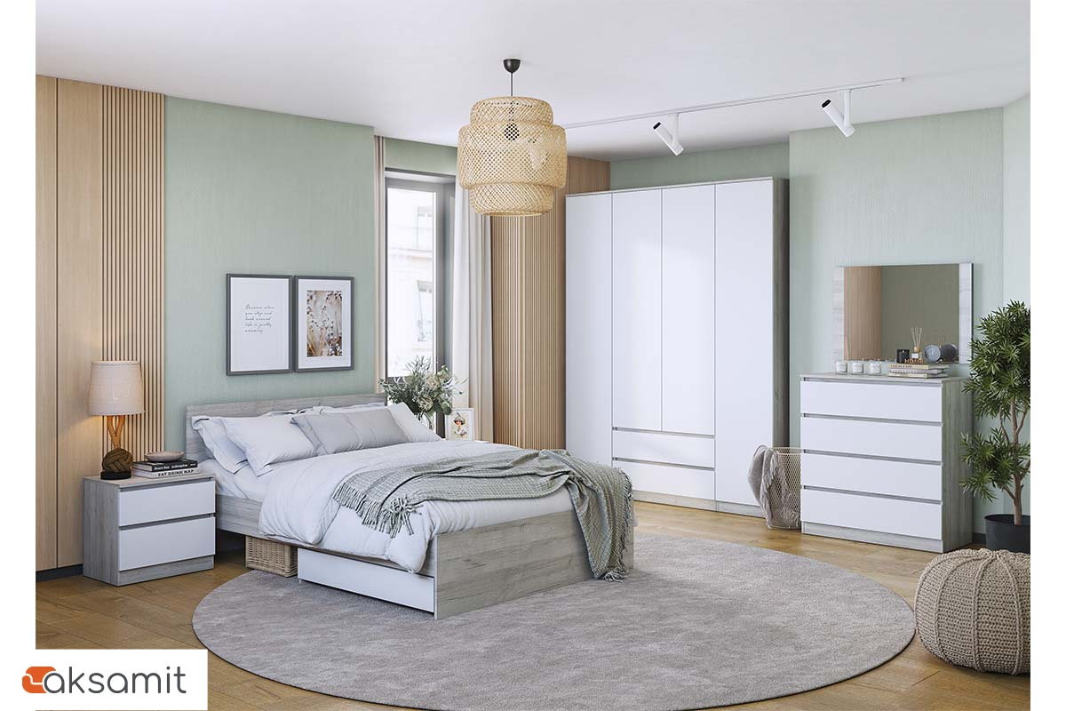 Спальня Лори (Дуб Серый/Белый) фото