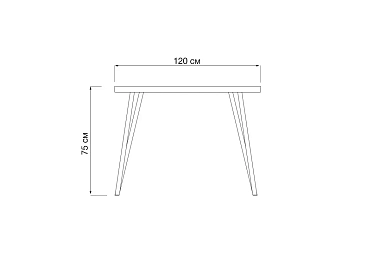 Стол нераздвижной Сиена 1200 (Цемент светлый/Белый)