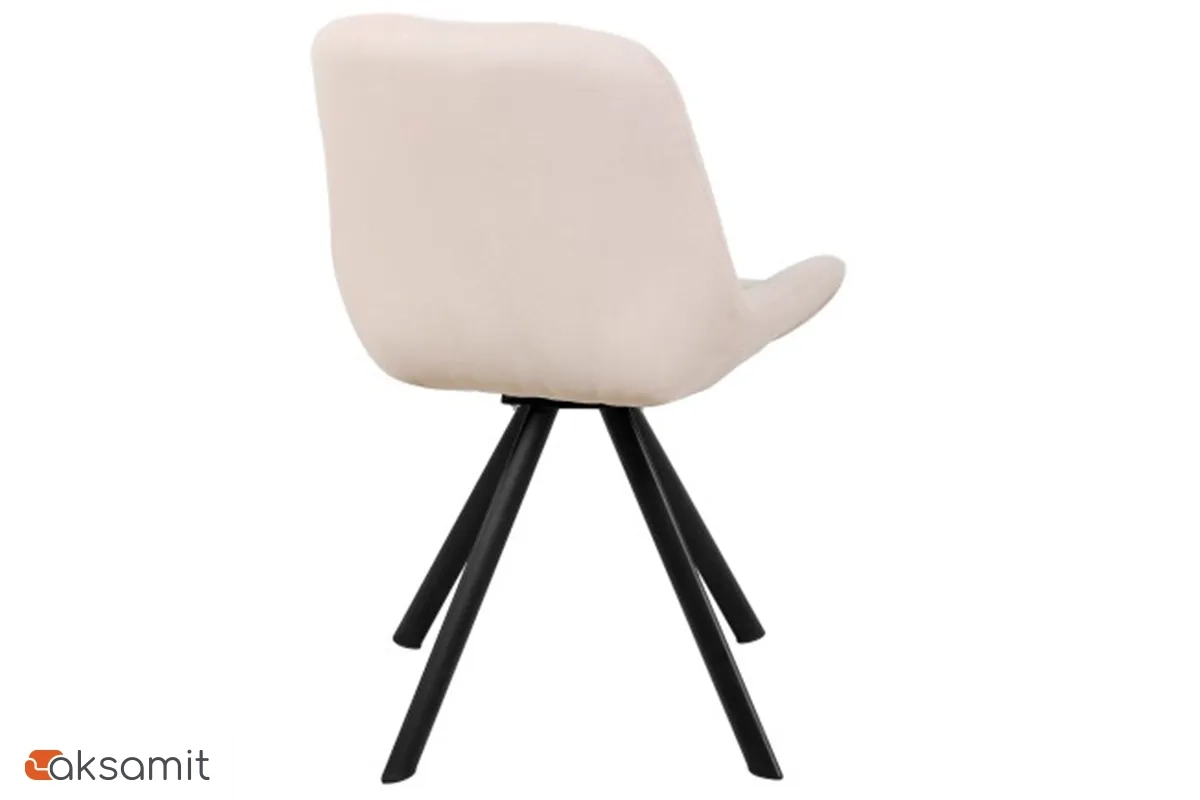 Стул поворотный Тоскана Стиль (Муар черный/Велюр Dream bone/Кремовый) СРП-433