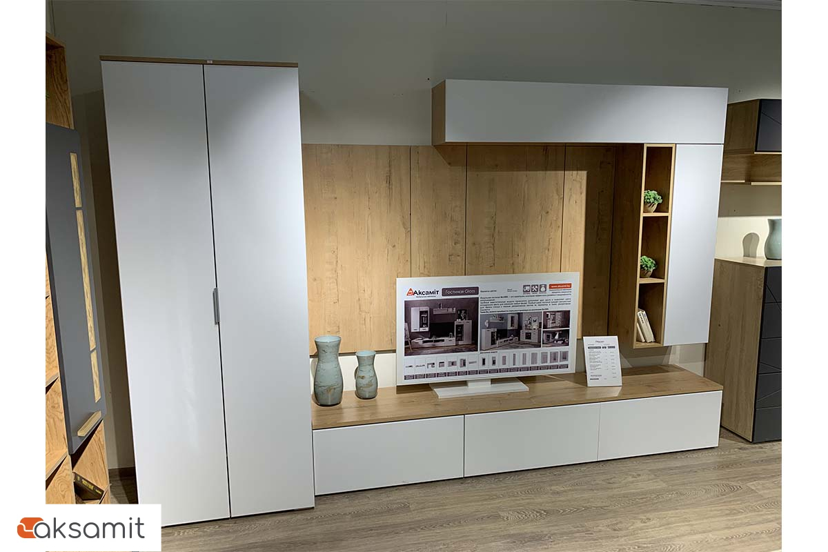 Шкаф для одежды 2-х дверный Сканди 800 (Дуб бунратти/Белый бланш)