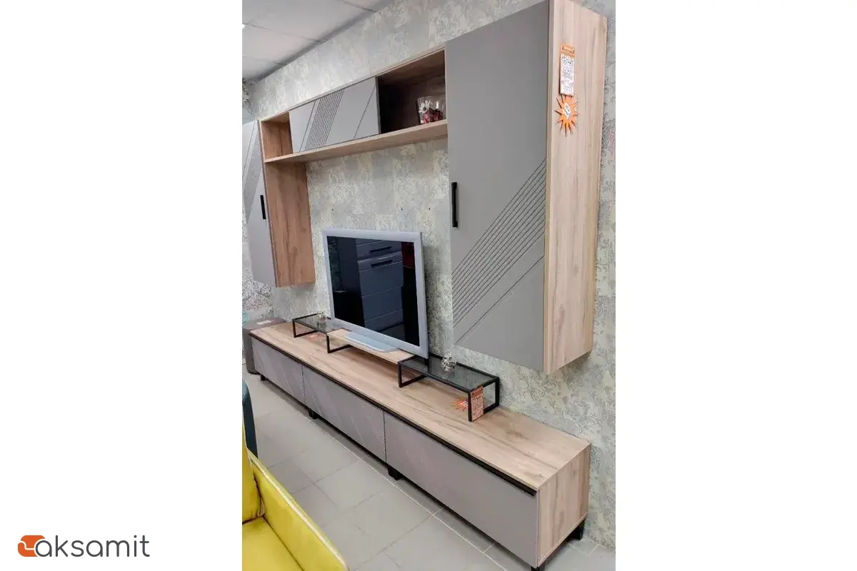 Тумба большая 1800 Кенди Мод.2 (Дуб Альпийский/Ясень Грей Софт)