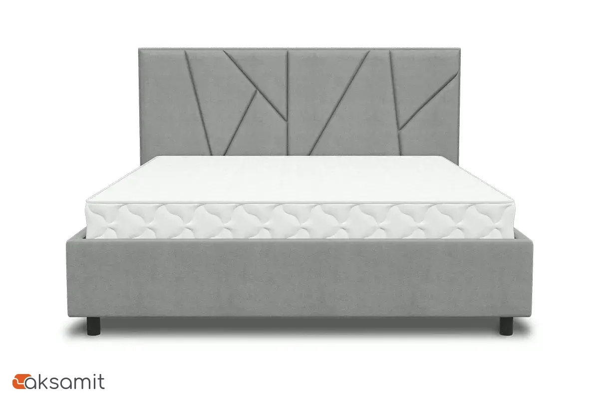 Кровать Рица-3 с ПМ 140х200  (Севен 323 / Св.сер.) 4 кат.