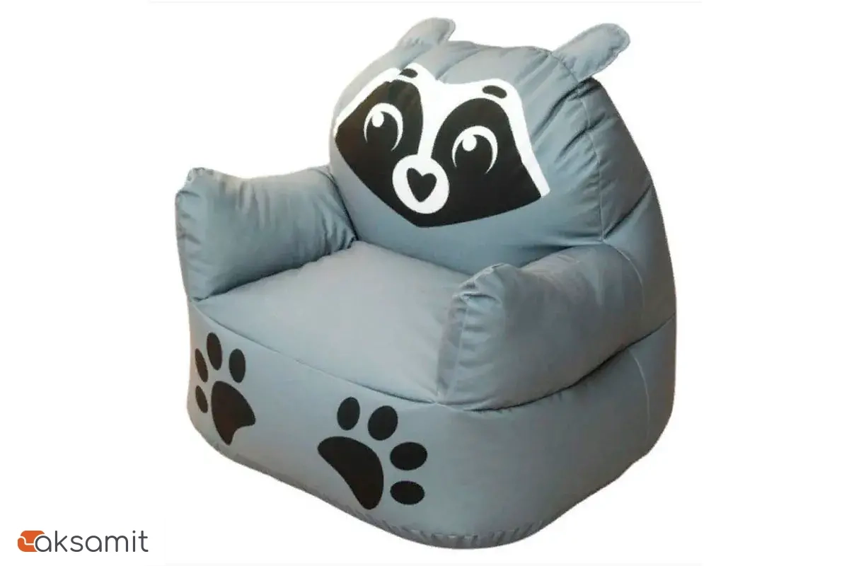 Пуфик Енот L Серый