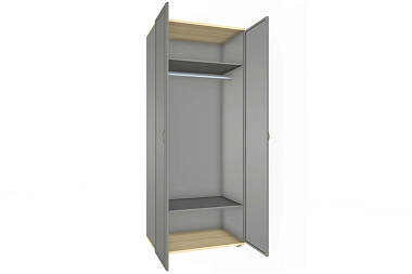 Шкаф для одежды и белья ШК-1002-АС-СО (Ясень Асахи/Серый Оникс)
