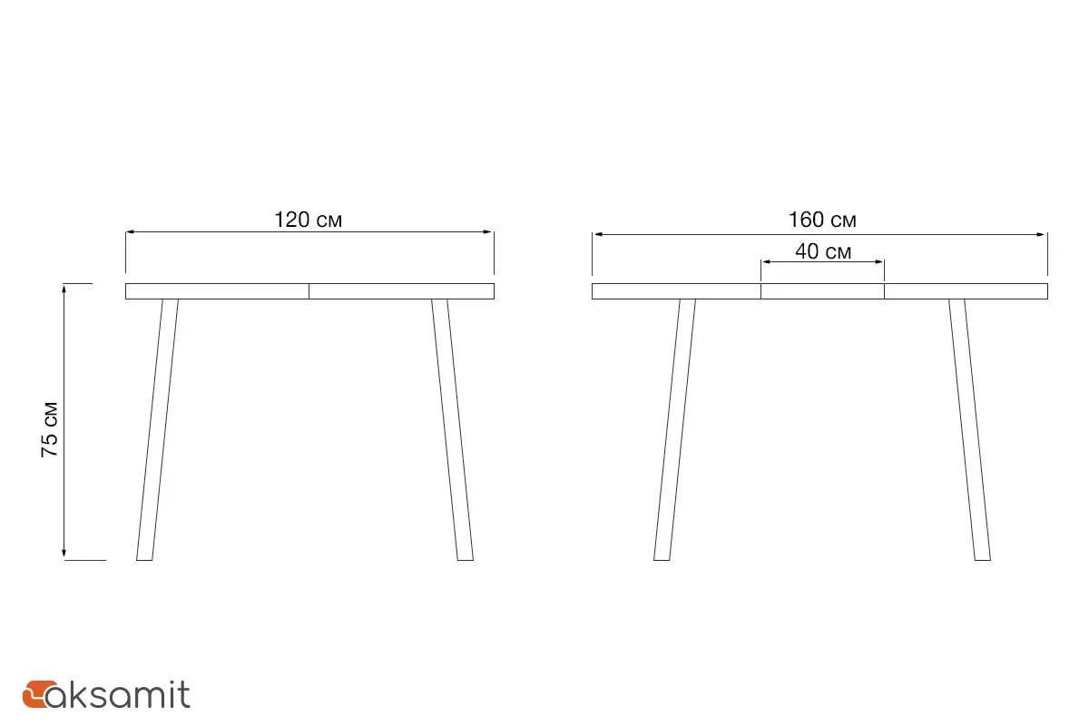 Стол обеденный Милан 120х80 (Камень темный/Черный муар)