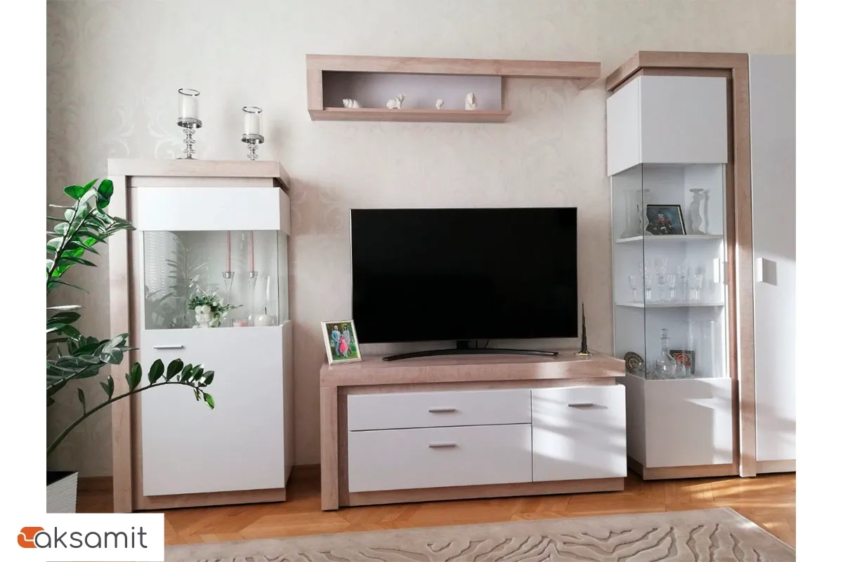 Полка навесная Люмен 4 белый снег глянец