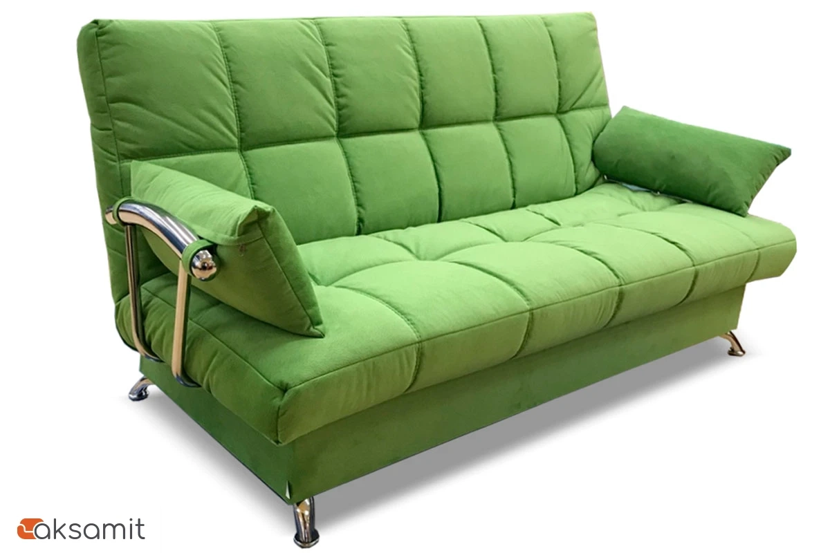 Диван-кровать Финка с хром. бок. "Регина-45.2" Lovely 44 Салатовый