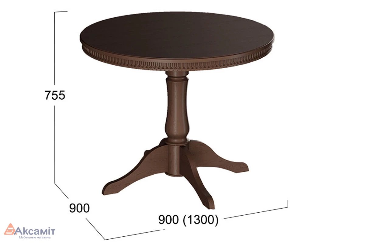 Стол обеденный Орландо Т1 исп.2 (Орех темный)
