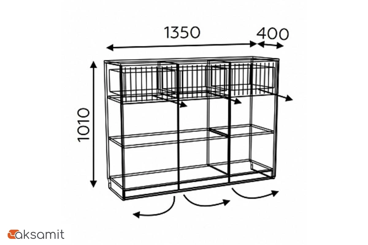 Греденция Моника Мод. 4 (Авелано/Графит)