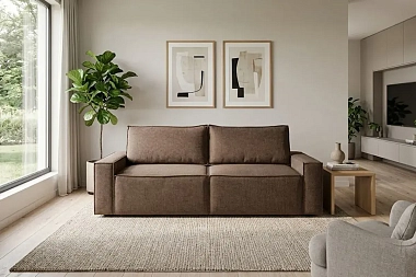 Диван Brick-3 S (Набивные подушки/Вывернутый) Гунин 2217/4