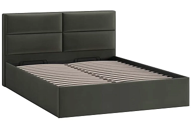 Кровать универсальная Глосс Тип 1 с ПМ 160х200 без заглушины (Велюр/Confetti Stone)