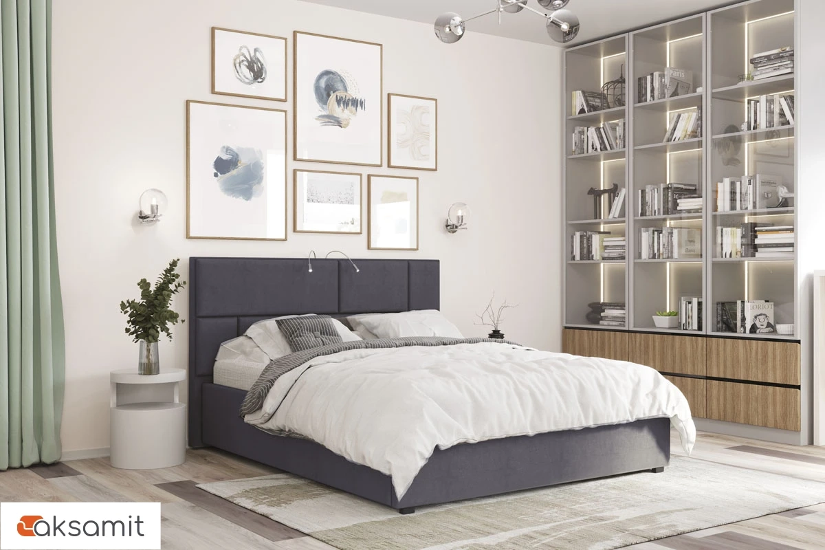 Кровать Невада-1 160х200 (Lovers 10 тем.серый) 3 кат. Кровать Невада-1 160х200 (Lovers 10 тем.серый) 3 кат.