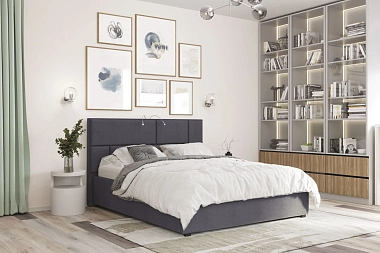 Кровать Невада-1 с ПМ 160х200 (Lovers 10) 2 кат.