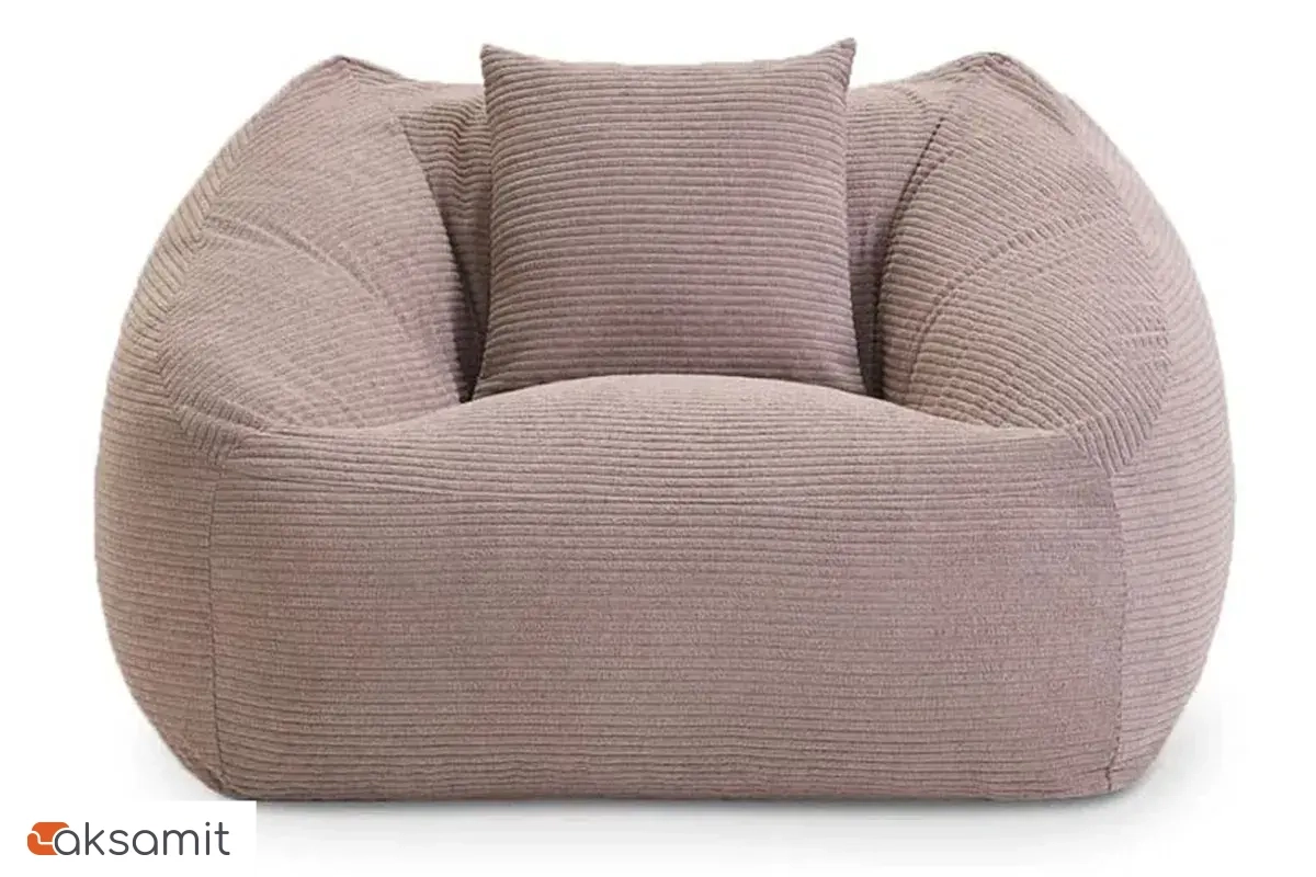 Бескаркасное кресло Нова (Вельвет / Бежевый песочный) 5XL