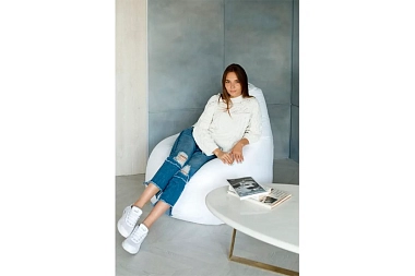 Кресло Мешок Груша (Оксфорд / Белый) XL