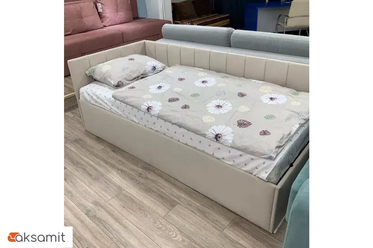 Кровать Мика с ПМ 90х200 универсальная Newtone Light BEIGE Кровать Мика с ПМ 90х200 универсальная Newtone Light BEIGE