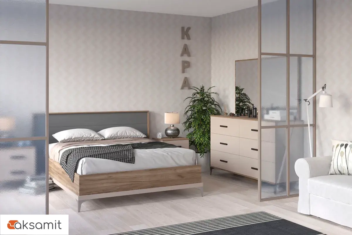 Кровать Кара 9 со стационарным основанием 160х200 (Дуб Табачный Craft) Кровать Кара 9 со стационарным основанием 160х200 (Дуб Табачный Craft)