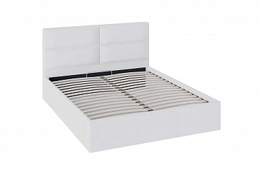 Кровать Глосс Тип 1 с мягкой обивкой и подъемным механизмом 140х200 (Белая)