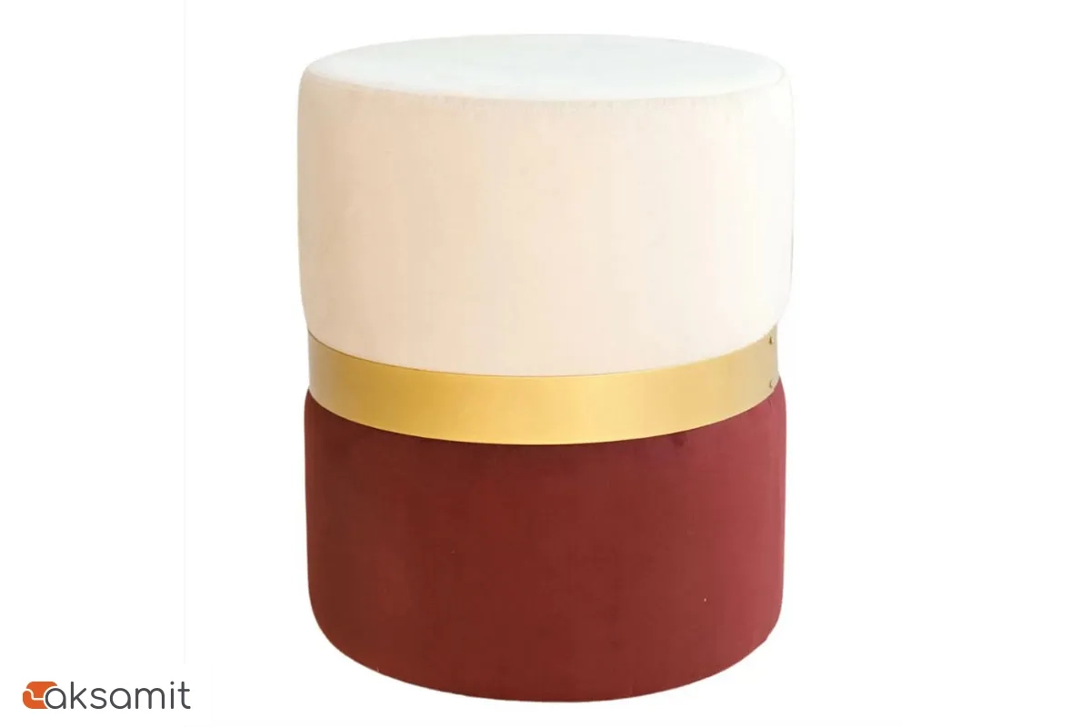 Пуф Колорадо (Бежево-бордовый)