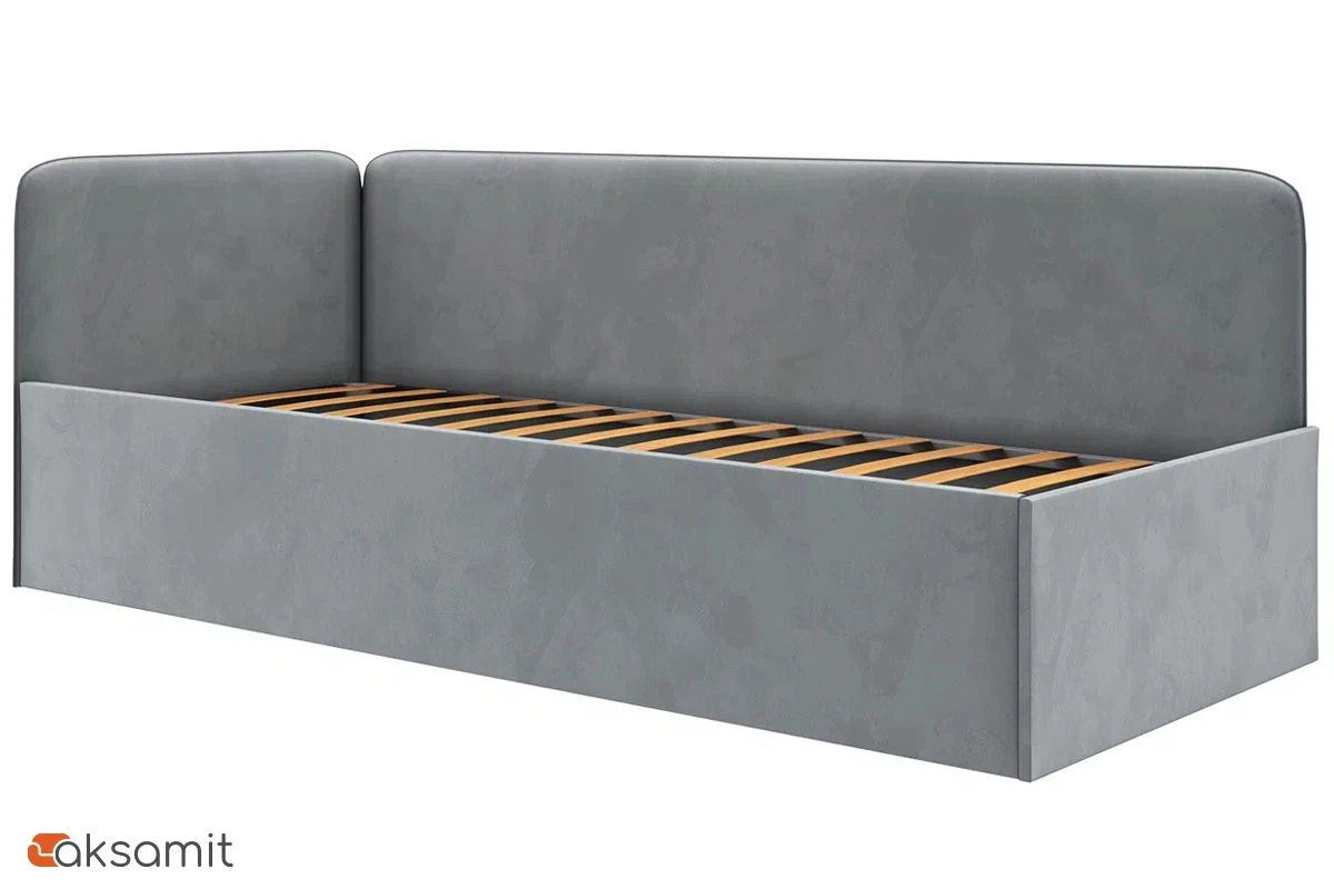 Кровать угловая Джеки с ПМ (122) 90х200 (Светло-серый/Newtone light grey) Кровать угловая Джеки с ПМ (122) 90х200 (Светло-серый/Newtone light grey)