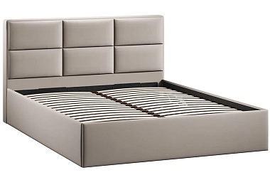Кровать Стелла c ПМ Тип 1 без заглушины 160х200 (Велюр/Confetti Smoke)