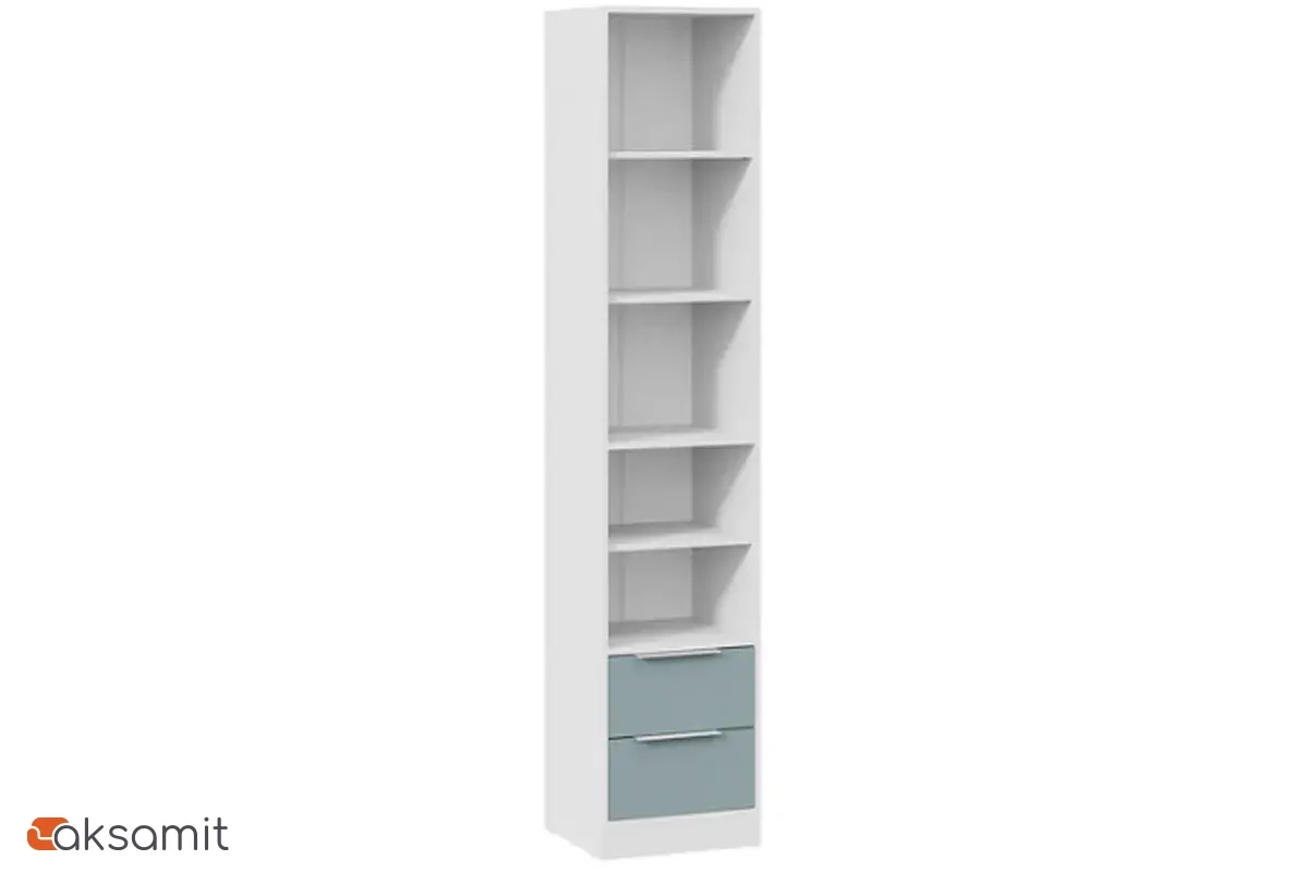 Шкаф комбинированный Марли (Белый/Серо-голубой)