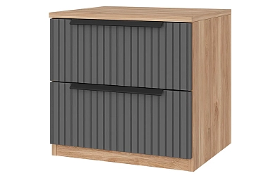 Спальный гарнитур Астория №1 / без кровати (Дуб кастелло медовый / Графит софт) фото