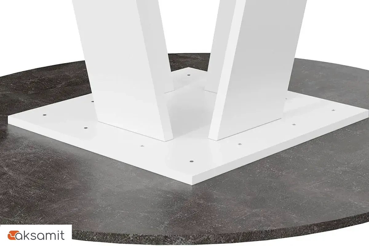 Стол обеденный Райнер Тип 1 (Белый/Ателье темный)