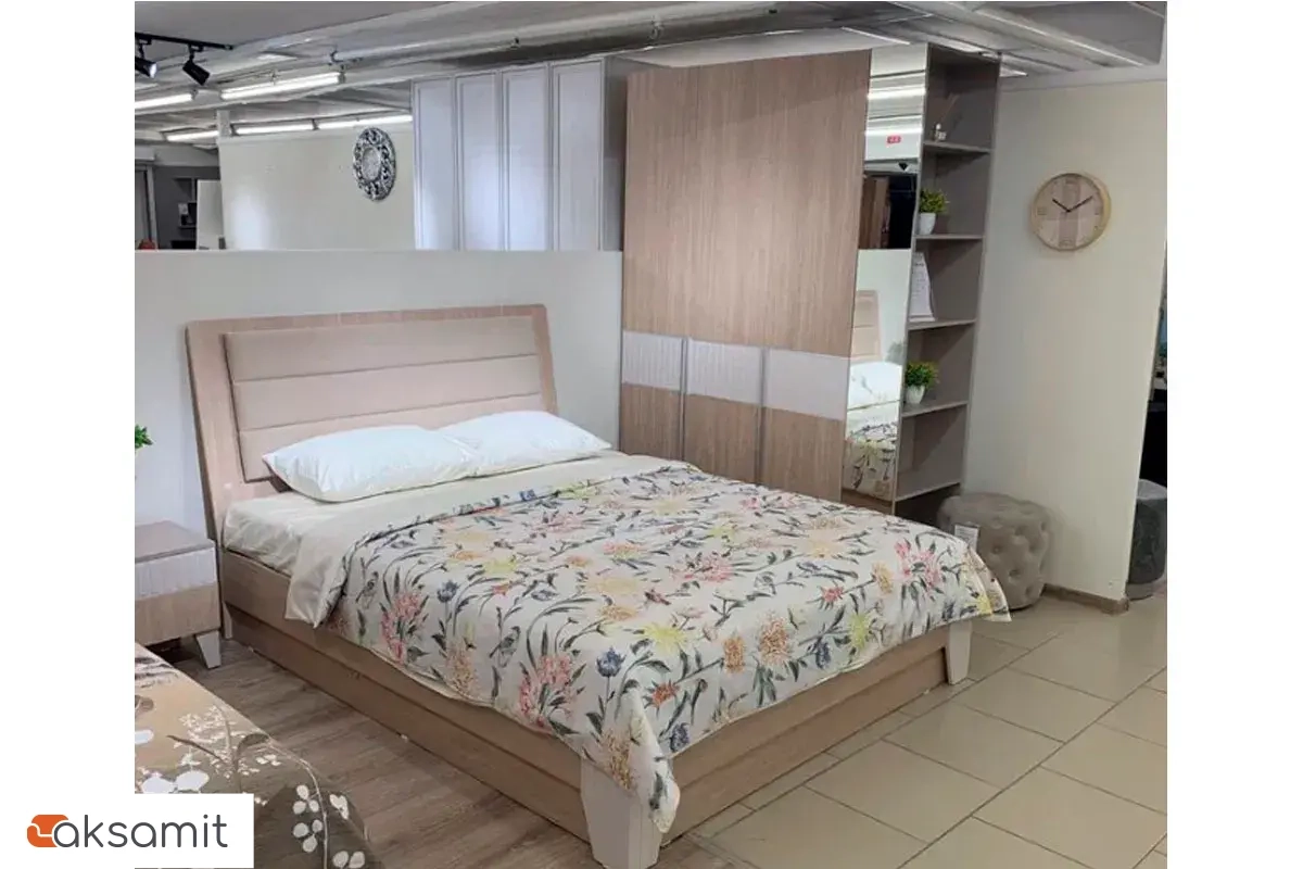 Кровать с подсветкой Беатрис с ПМ 160х200 (Палермо/Софт латте) Кровать с подсветкой Беатрис с ПМ 160х200 (Палермо/Софт латте)