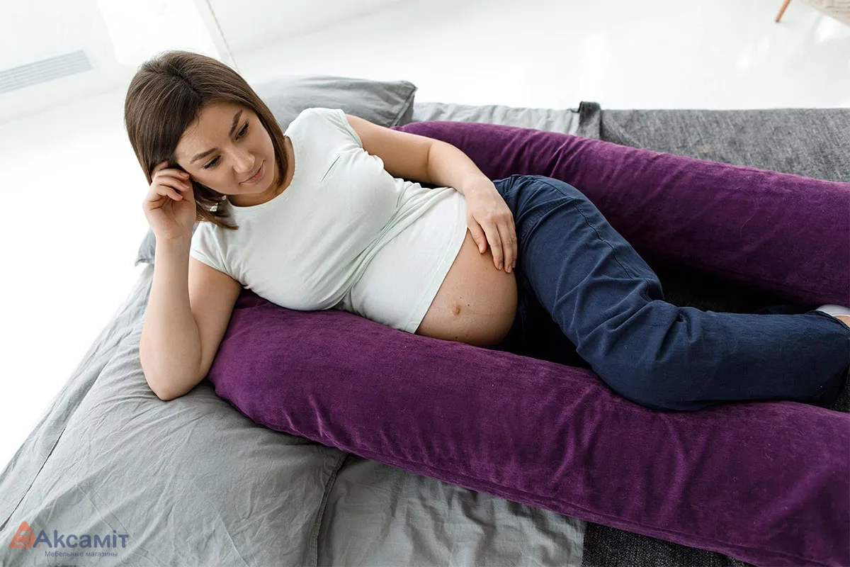 Подушка для беременных U-образная (Фиолетовая)