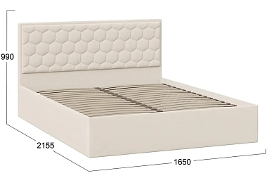 Кровать универсальная Порто без ПМ 160х200 (Велюр/Confetti Cream)