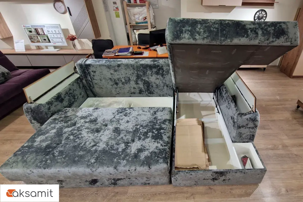 Угловой диван Остин ДКУ Plush Графит