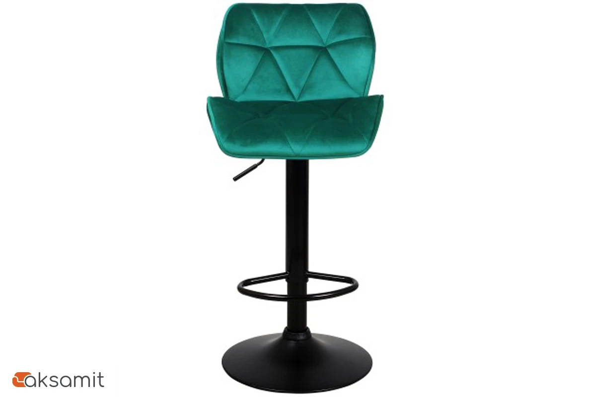 Стул барный с мягкой спинкой Кристалл (Зелёный/Велюр) WX-2583